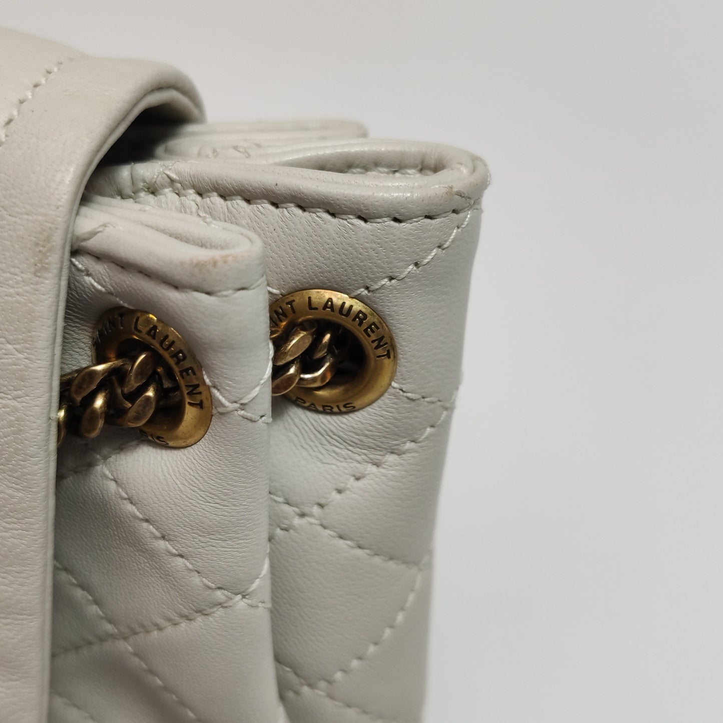 Saint Laurent - Nolita Mini - Quilted lambskin leather - Light Grey - (mini)