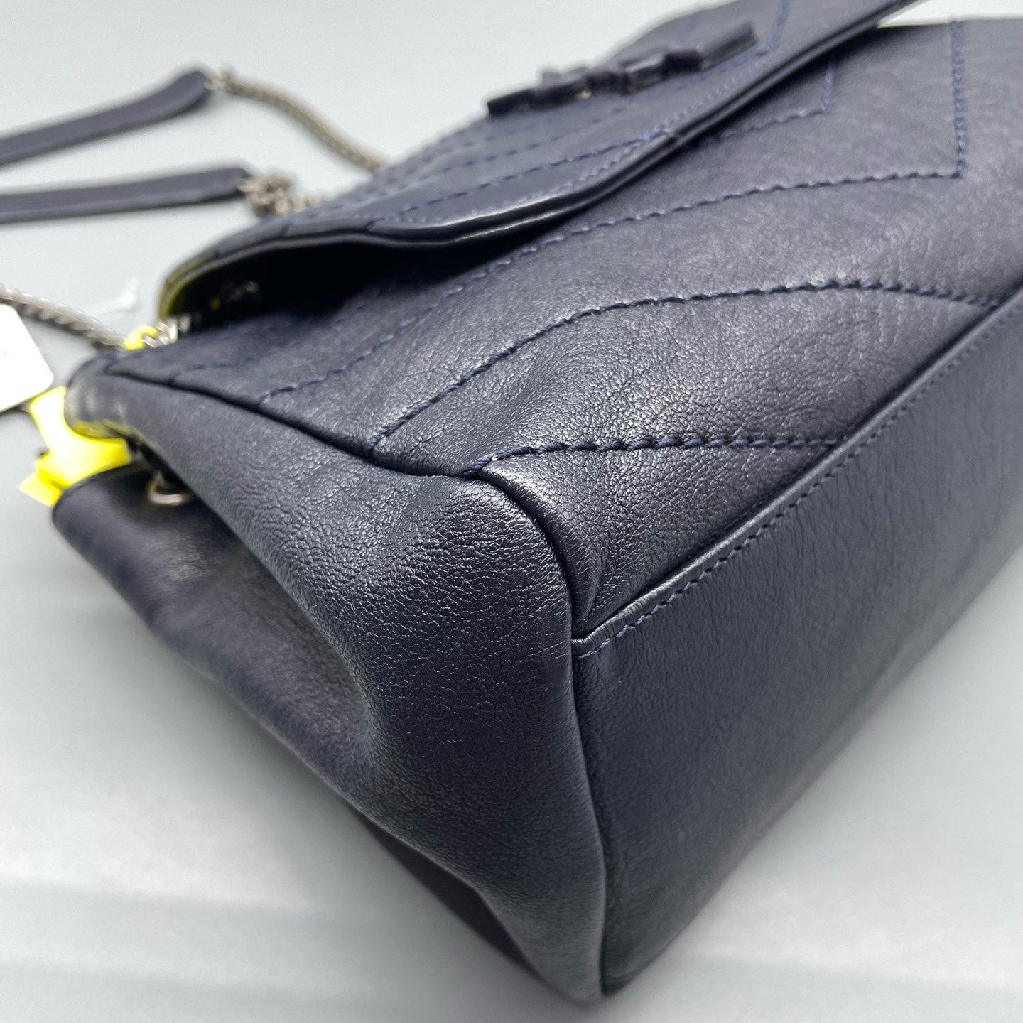 Saint Laurent - Nolita - Quilted lambskin leather - Blue with Silver-Tone Hardware - (Small)