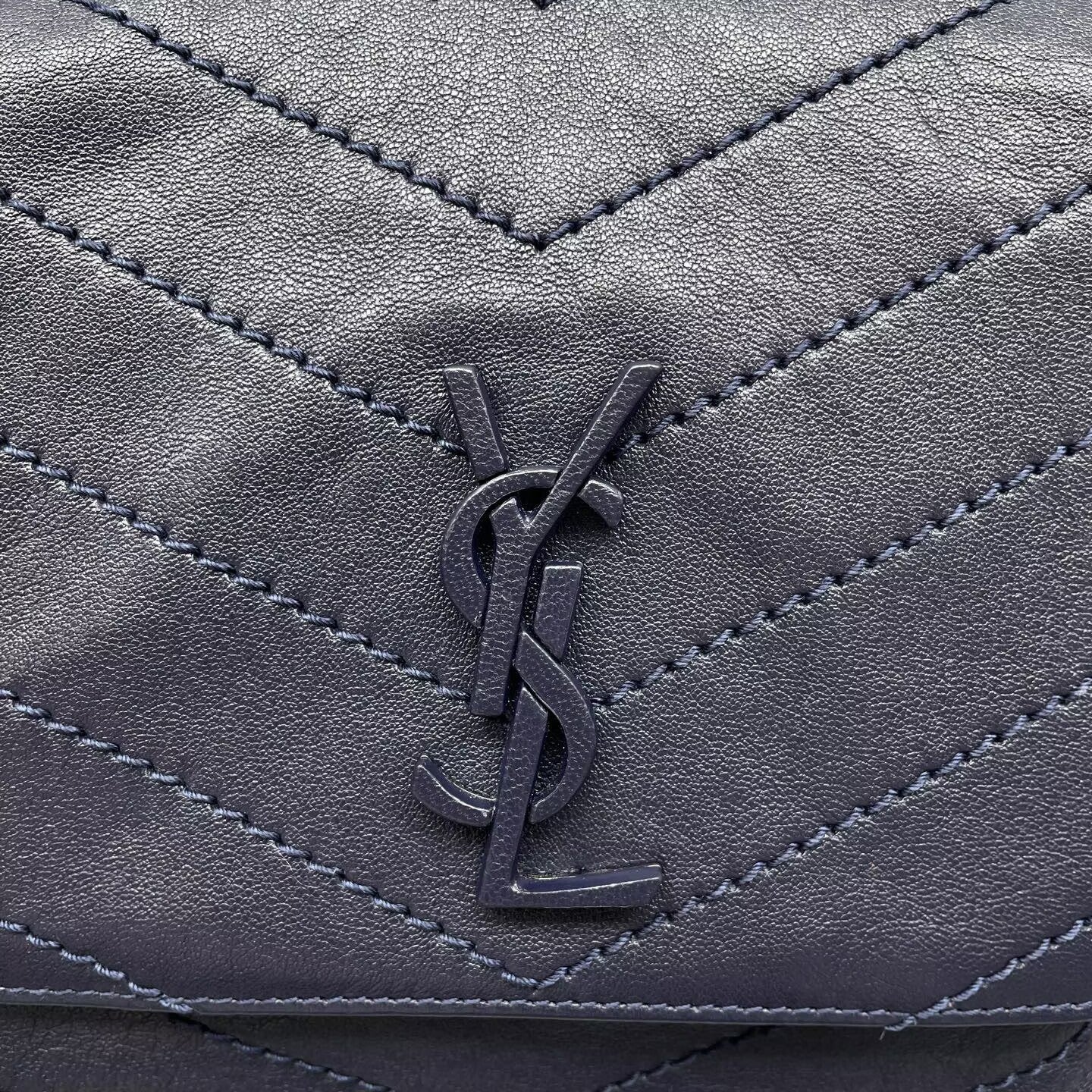 Saint Laurent - Nolita - Quilted lambskin leather - Blue with Silver-Tone Hardware - (Small)