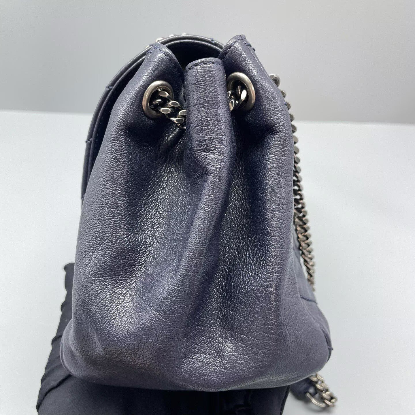 Saint Laurent - Nolita - Quilted lambskin leather - Blue with Silver-Tone Hardware - (Small)