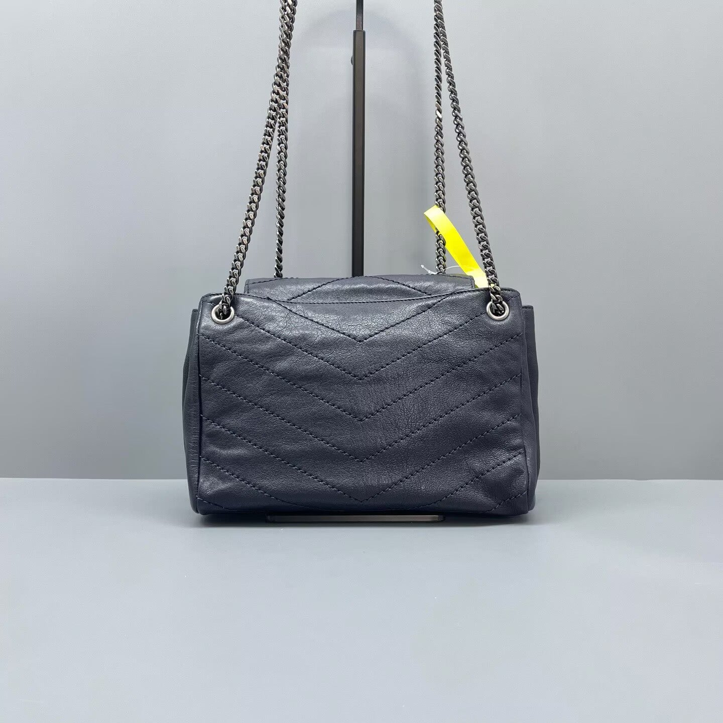 Saint Laurent - Nolita - Quilted lambskin leather - Blue with Silver-Tone Hardware - (Small)