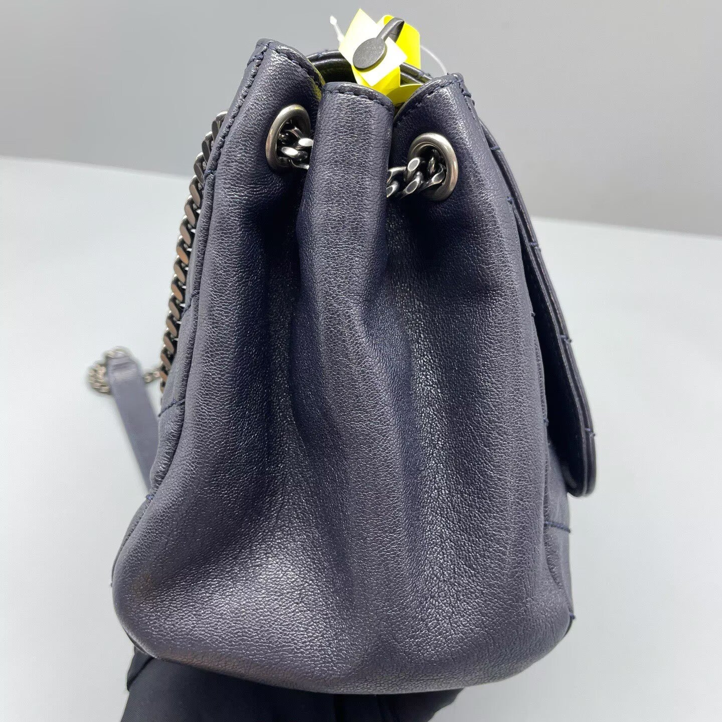 Saint Laurent - Nolita - Quilted lambskin leather - Blue with Silver-Tone Hardware - (Small)
