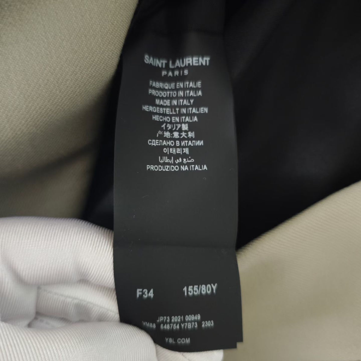 Saint Laurent - Other - Cloth - Grey - (34)