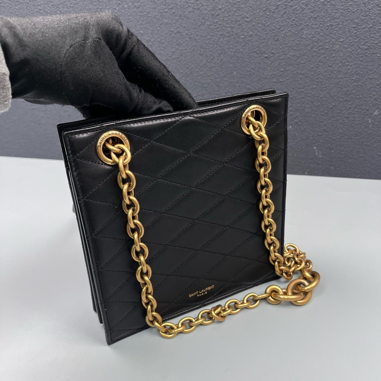 Saint Laurent - Other - Leather - Black with Gold-Tone Hardware - (mini)