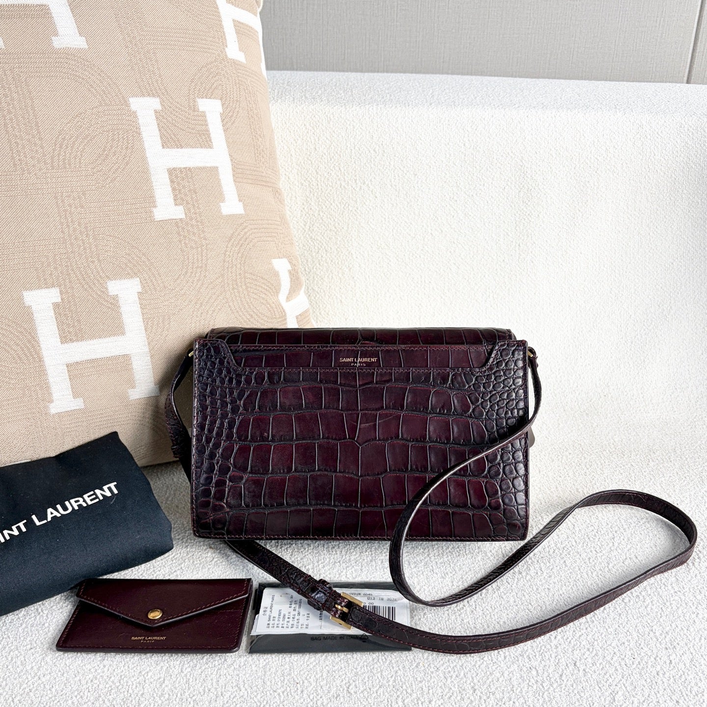 Saint Laurent - Other - Leather - Burgundy - (mini)