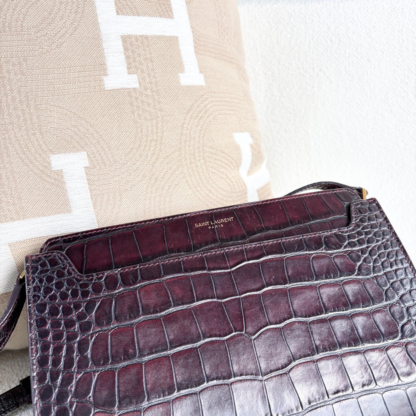 Saint Laurent - Other - Leather - Burgundy - (mini)