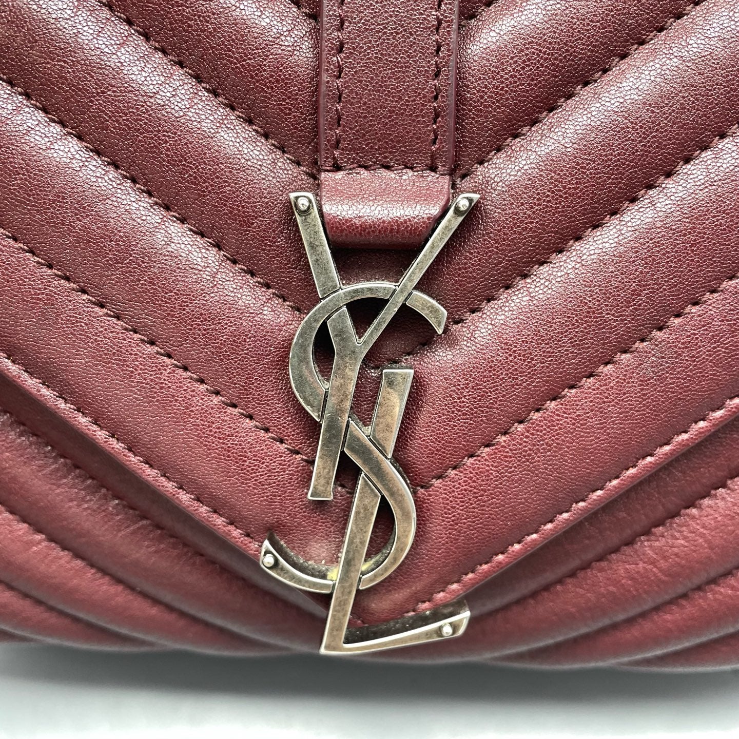Saint Laurent - Other - Leather - Burgundy - (Small)