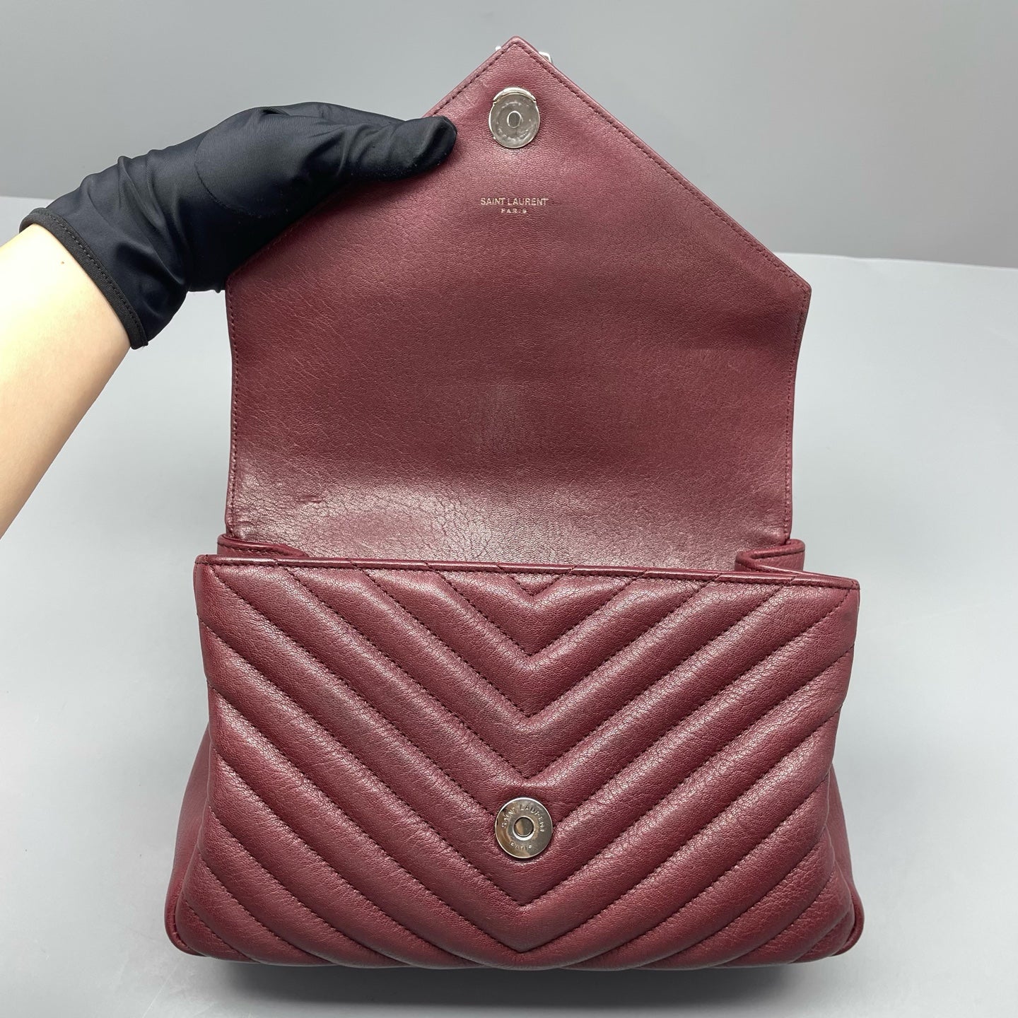 Saint Laurent - Other - Leather - Burgundy - (Small)