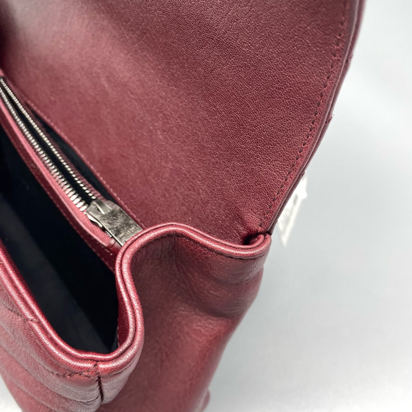Saint Laurent - Other - Leather - Burgundy - (Small)