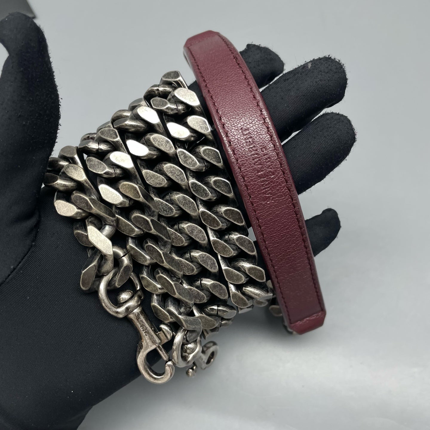 Saint Laurent - Other - Leather - Burgundy - (Small)