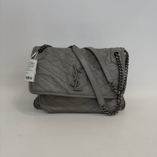 Saint Laurent - Other - Leather - Grey - (medium)