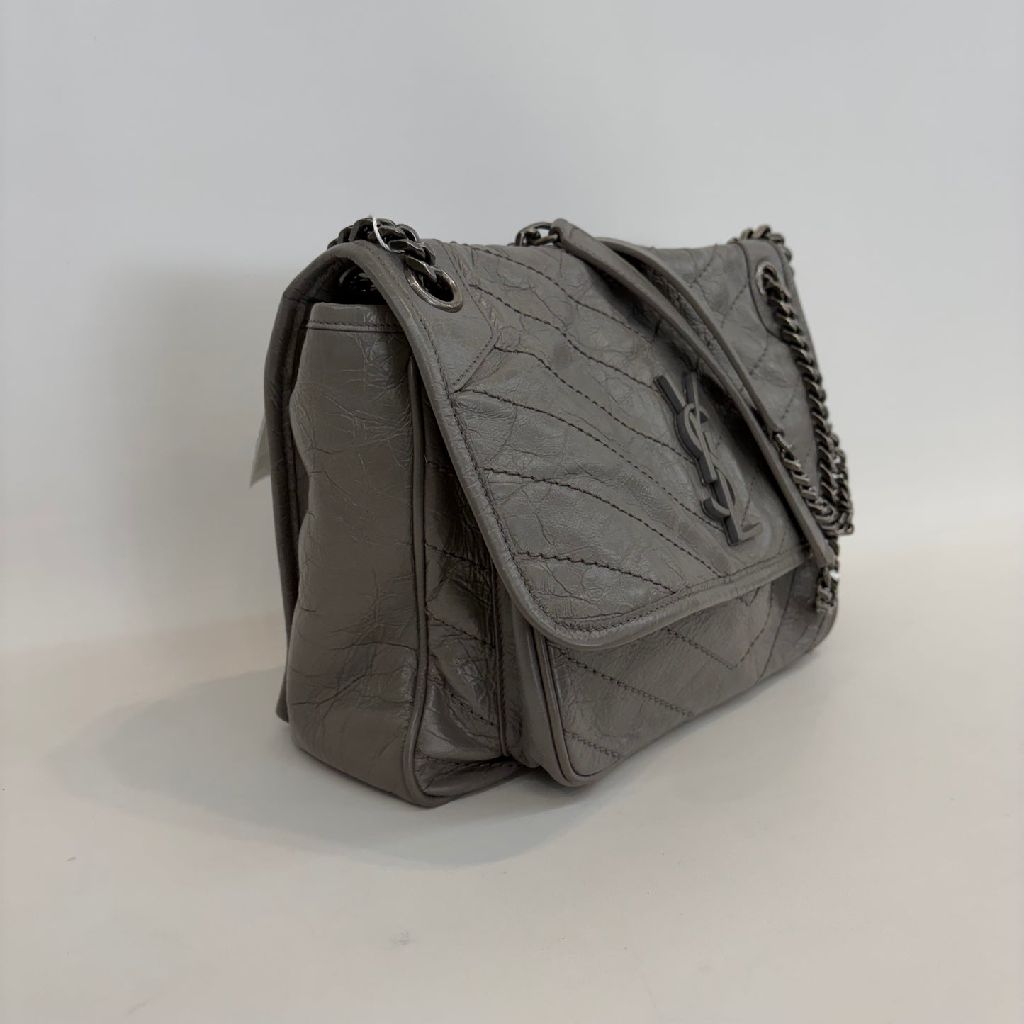 Saint Laurent - Other - Leather - Grey - (medium)