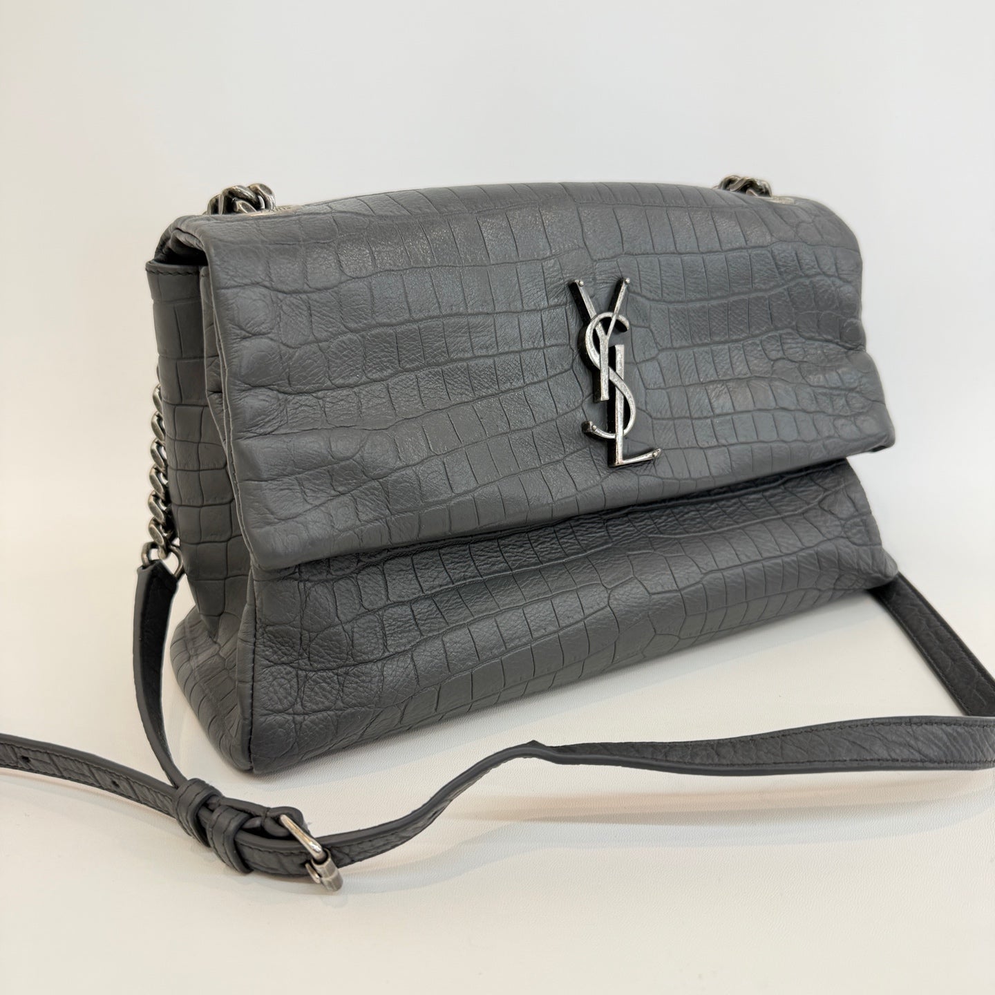 Saint Laurent - Other - Leather - Grey - (medium)