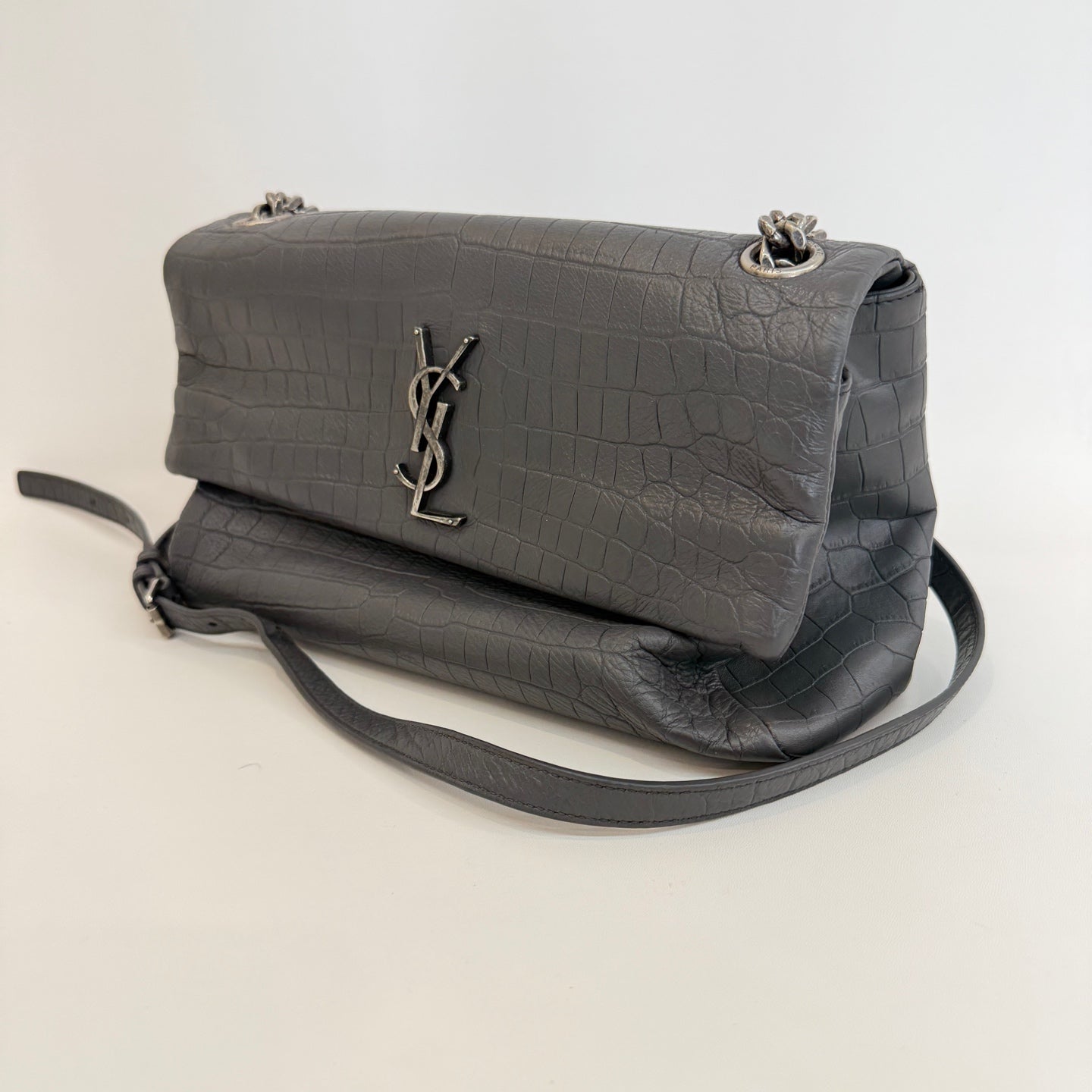 Saint Laurent - Other - Leather - Grey - (medium)