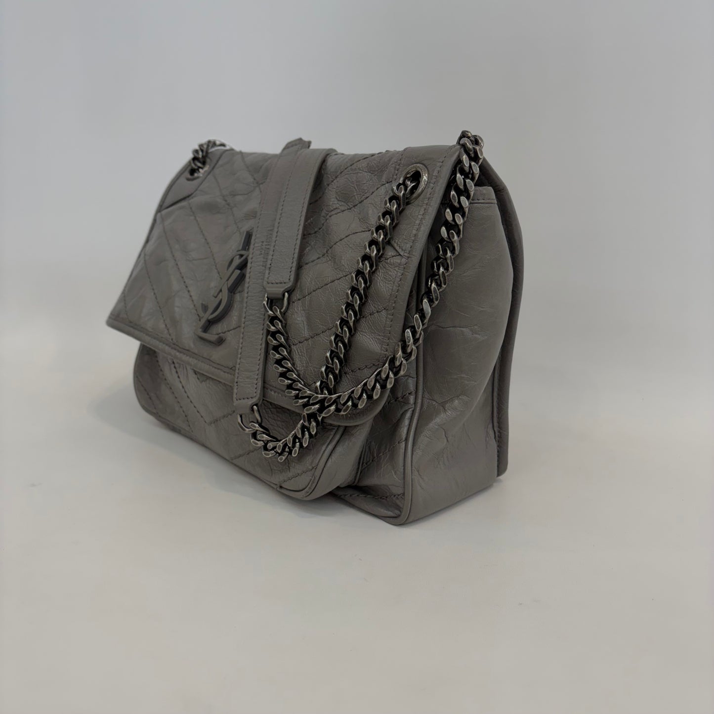 Saint Laurent - Other - Leather - Grey - (medium)