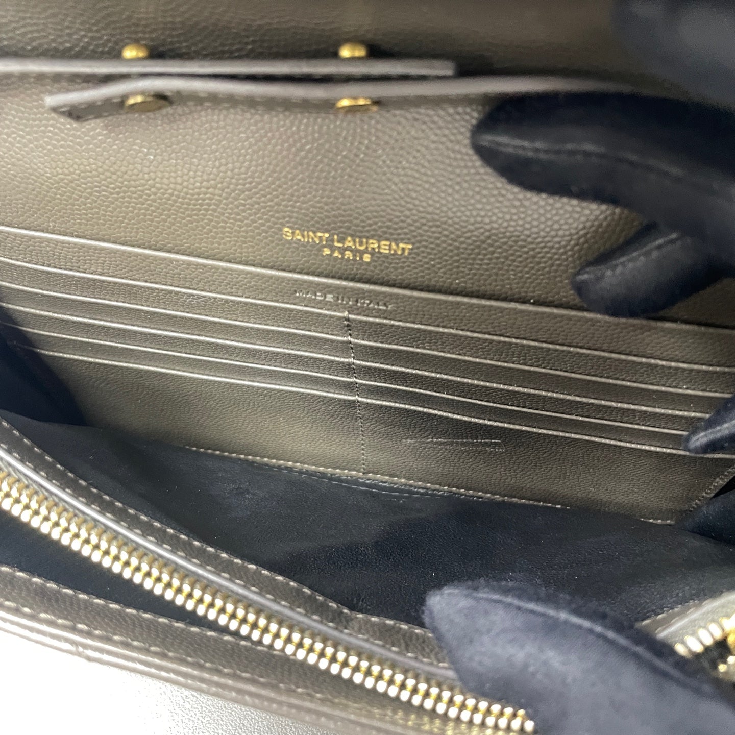 Saint Laurent - Other - Leather - Grey - (medium)