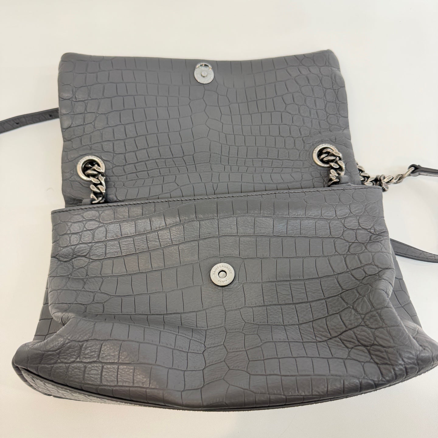Saint Laurent - Other - Leather - Grey - (medium)