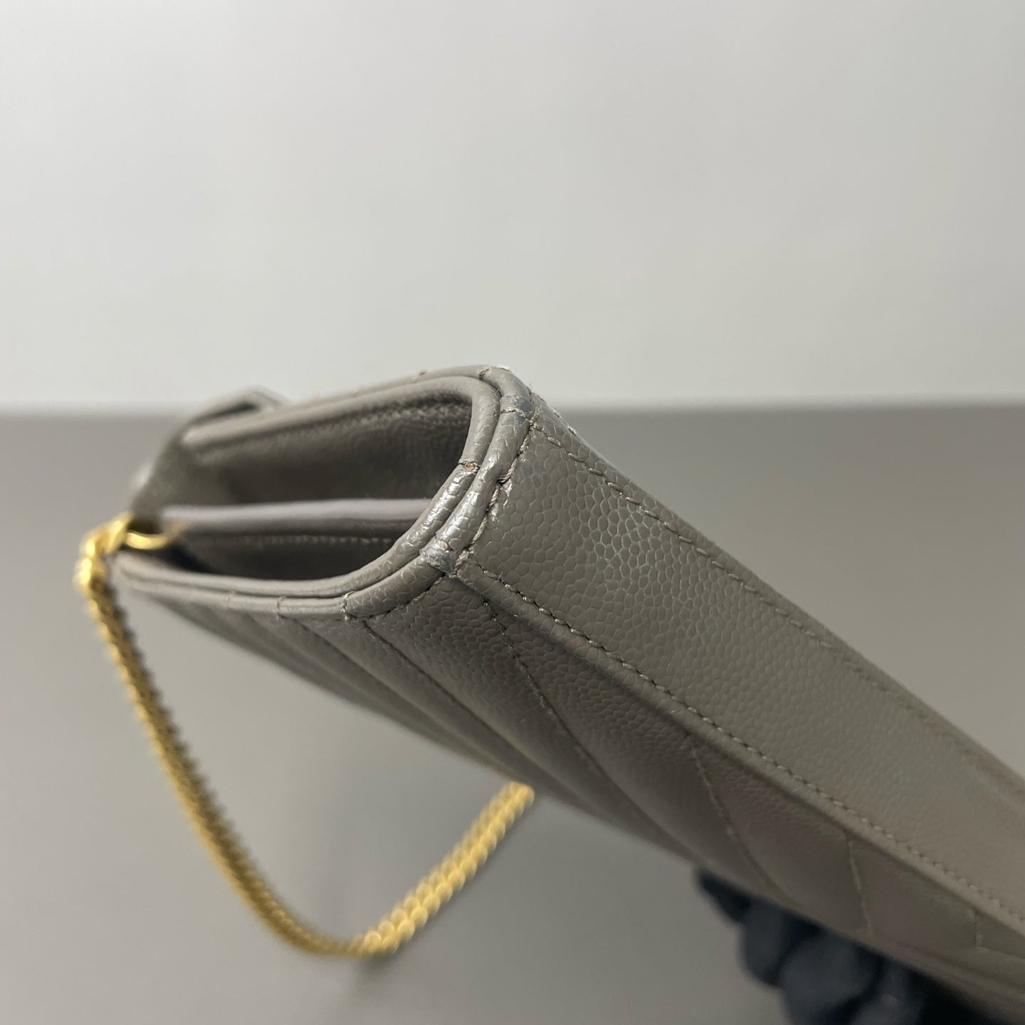 Saint Laurent - Other - Leather - Grey - (medium)