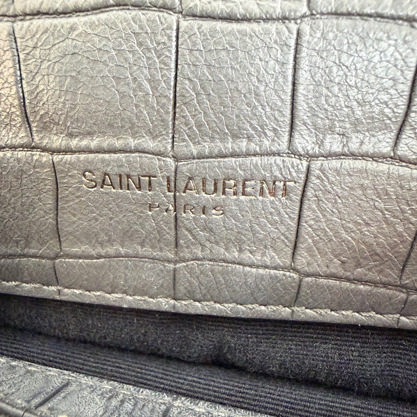 Saint Laurent - Other - Leather - Grey - (medium)