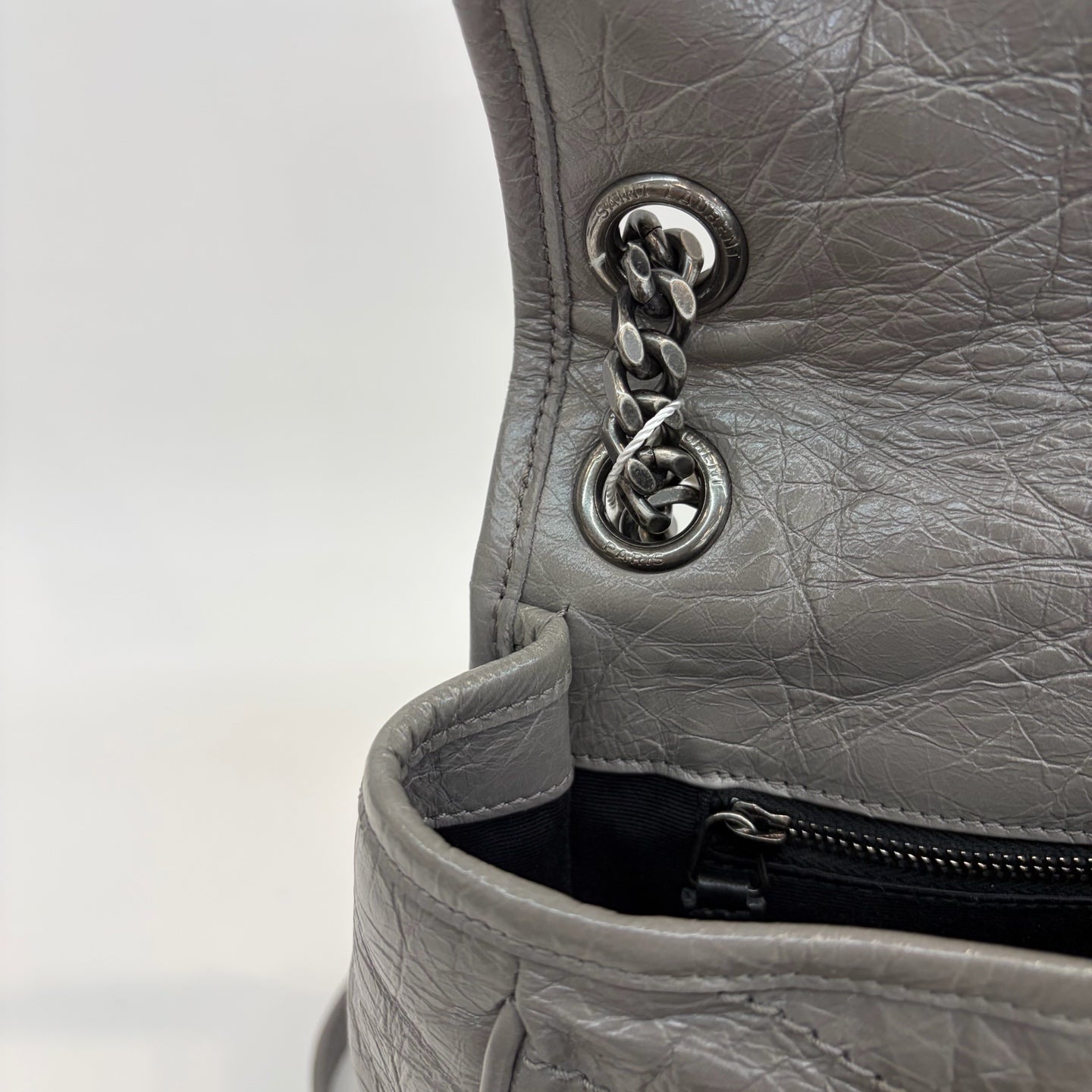 Saint Laurent - Other - Leather - Grey - (medium)