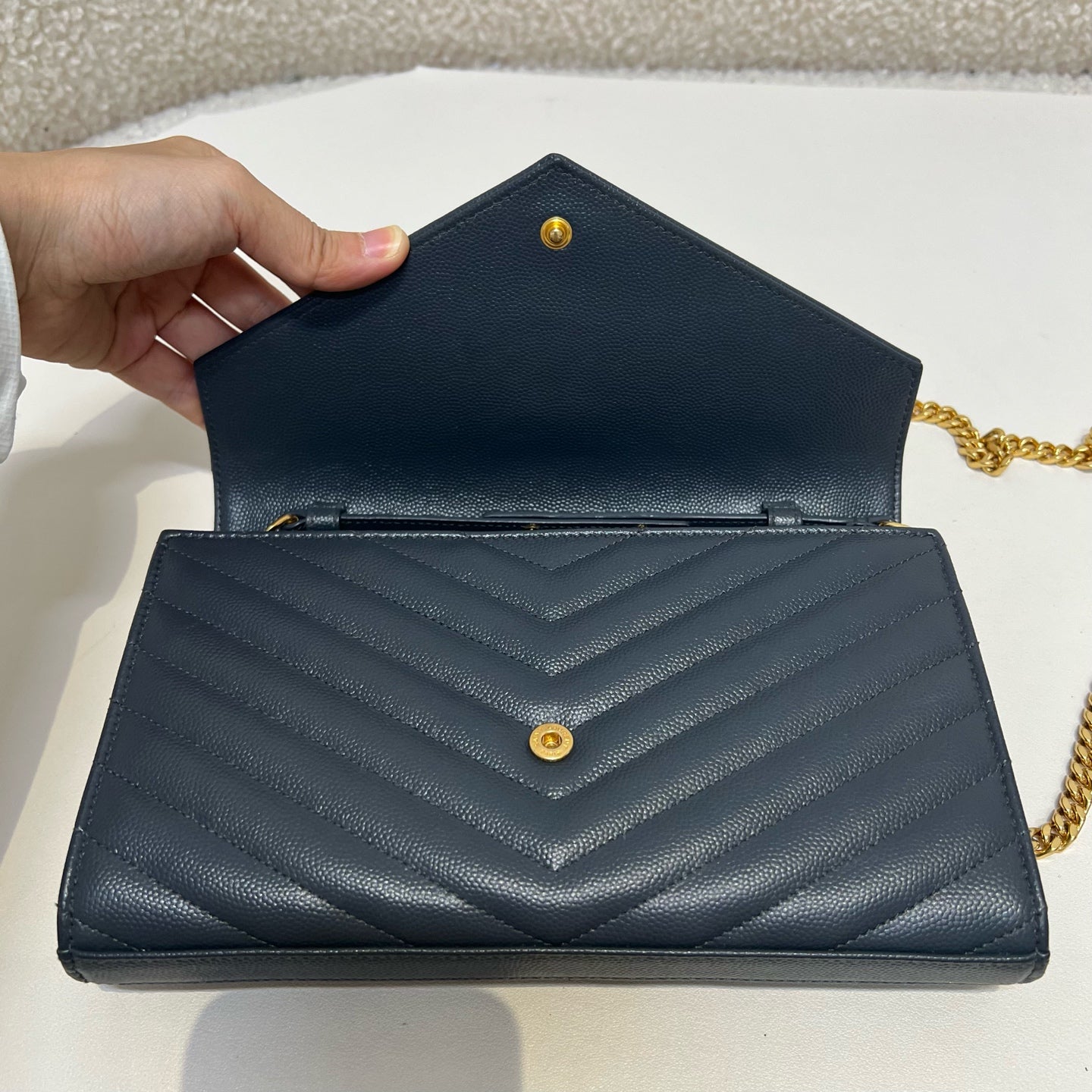 Saint Laurent - Other - Leather - Navy - (small)