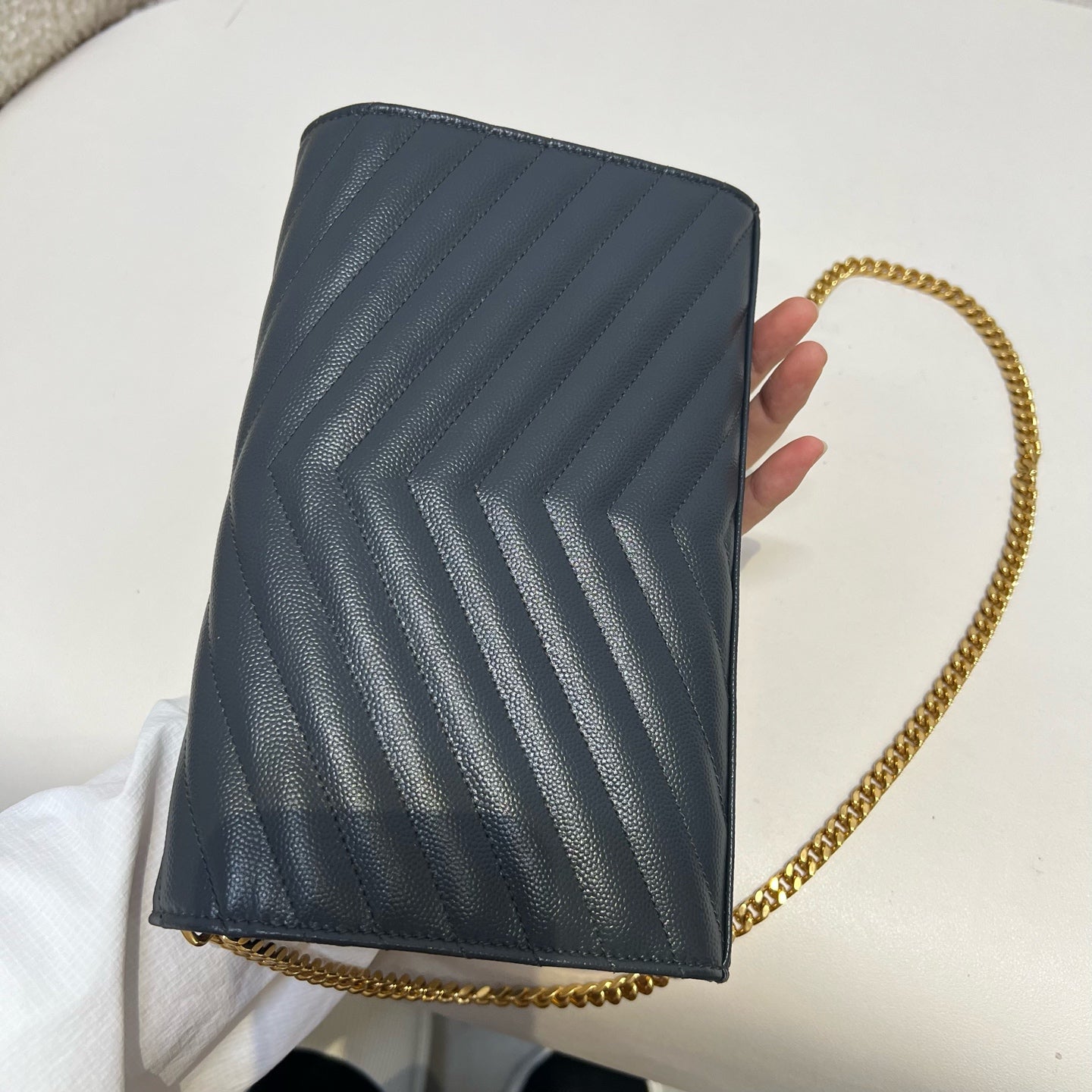 Saint Laurent - Other - Leather - Navy - (small)