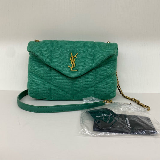 Saint Laurent - Puffer Bag - Canvas - Green with Gold-Tone Hardware - (mini)
