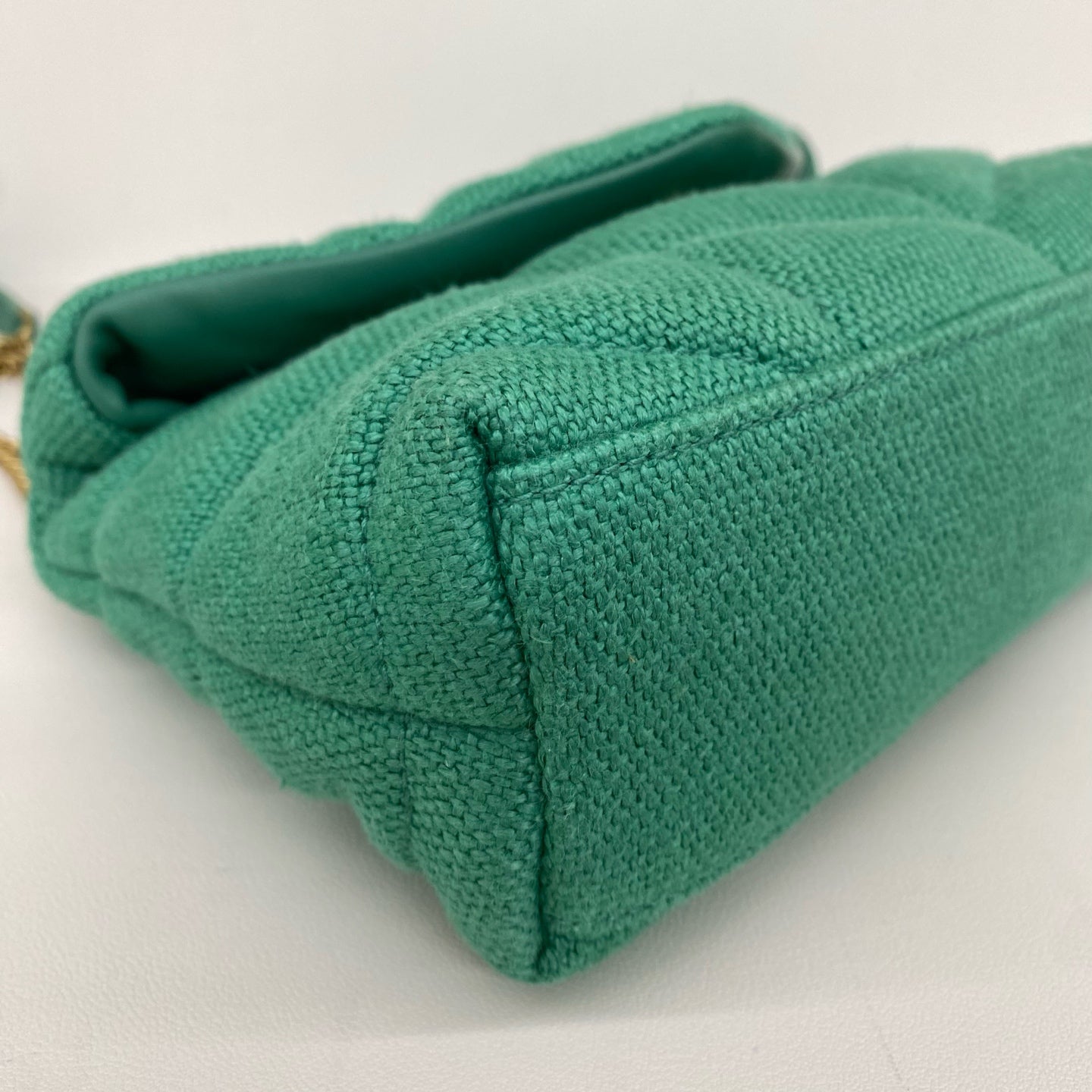 Saint Laurent - Puffer Bag - Canvas - Green with Gold-Tone Hardware - (mini)