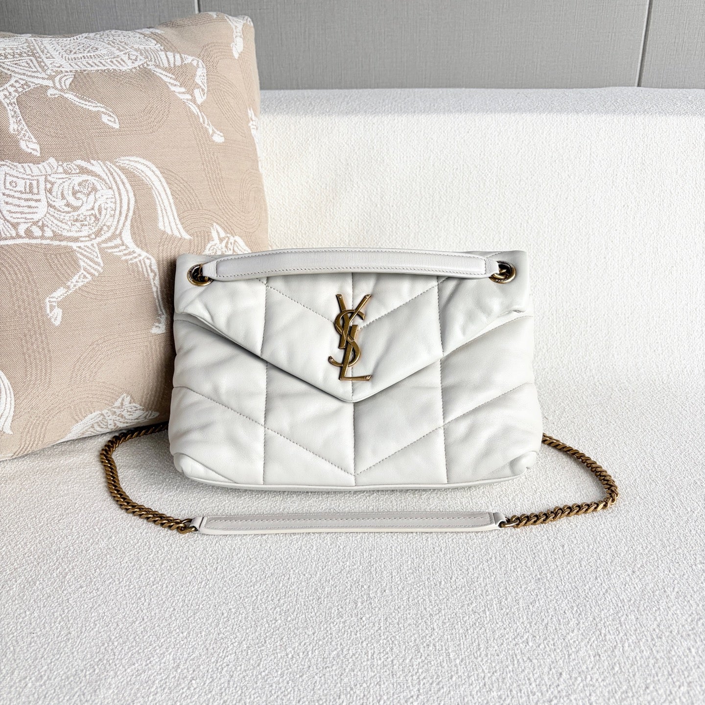 Saint Laurent - Puffer - Leather - Beige - (Medium)
