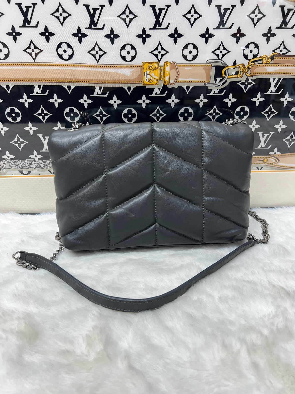 Saint Laurent - Puffer - Leather - Grey