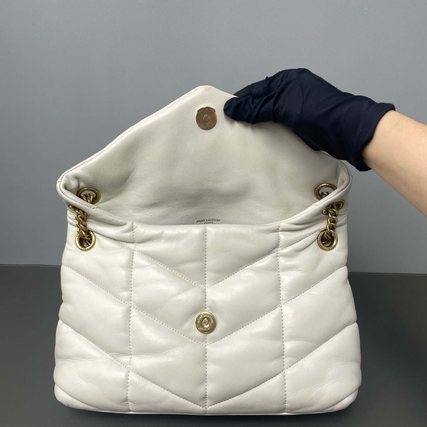 Saint Laurent - Puffer - Leather - White - (medium)