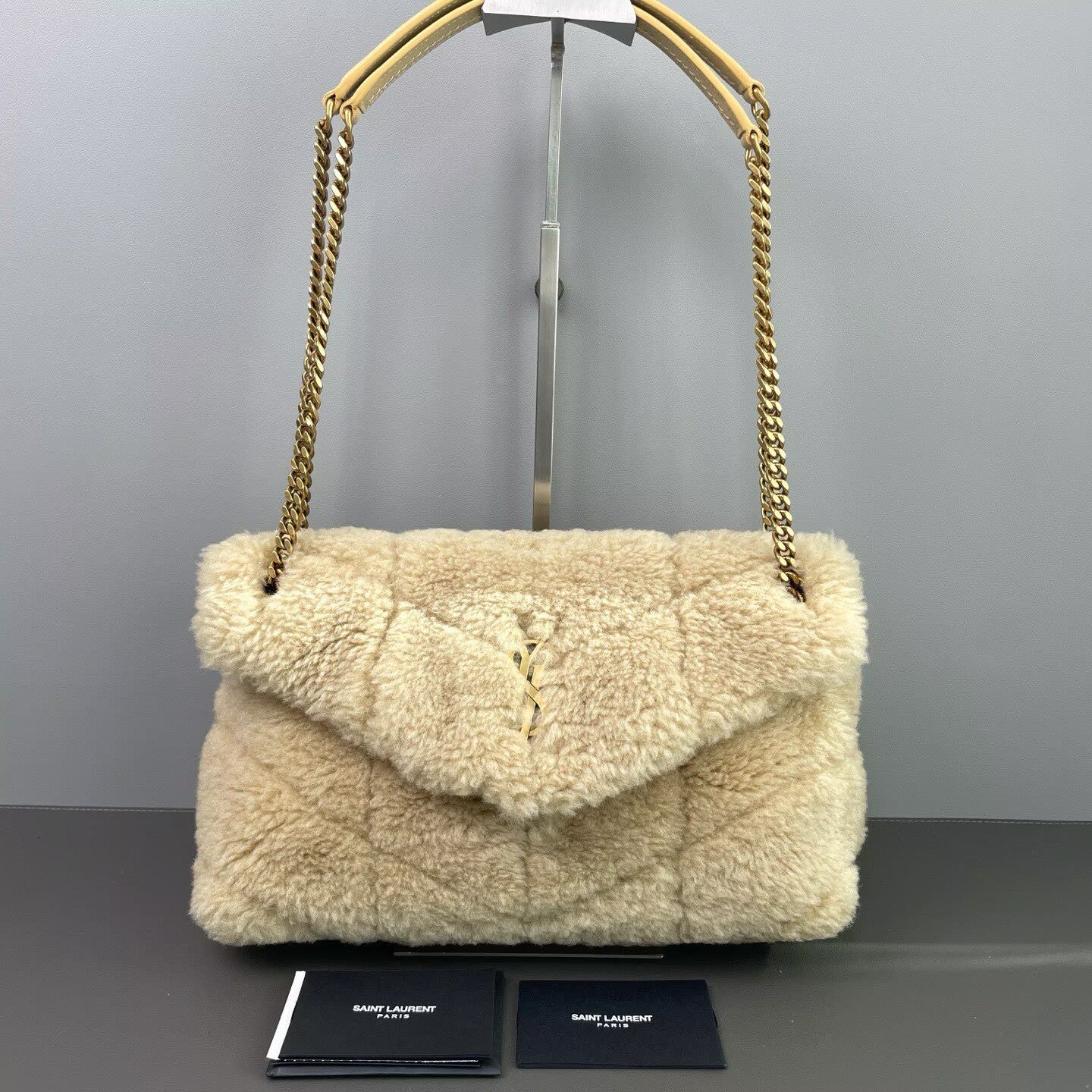 Saint Laurent - Puffer - Merino shearling - Light Khaki Latte - (Medium)