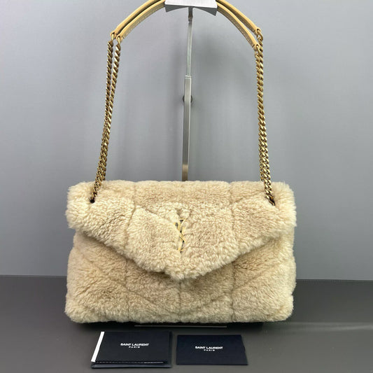 Saint Laurent - Puffer - Merino shearling - Light Khaki Latte - (Medium)