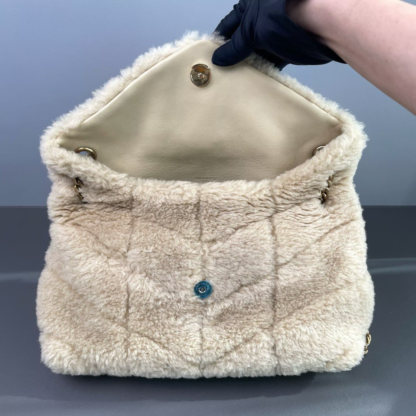 Saint Laurent - Puffer - Merino shearling - Light Khaki Latte - (Medium)
