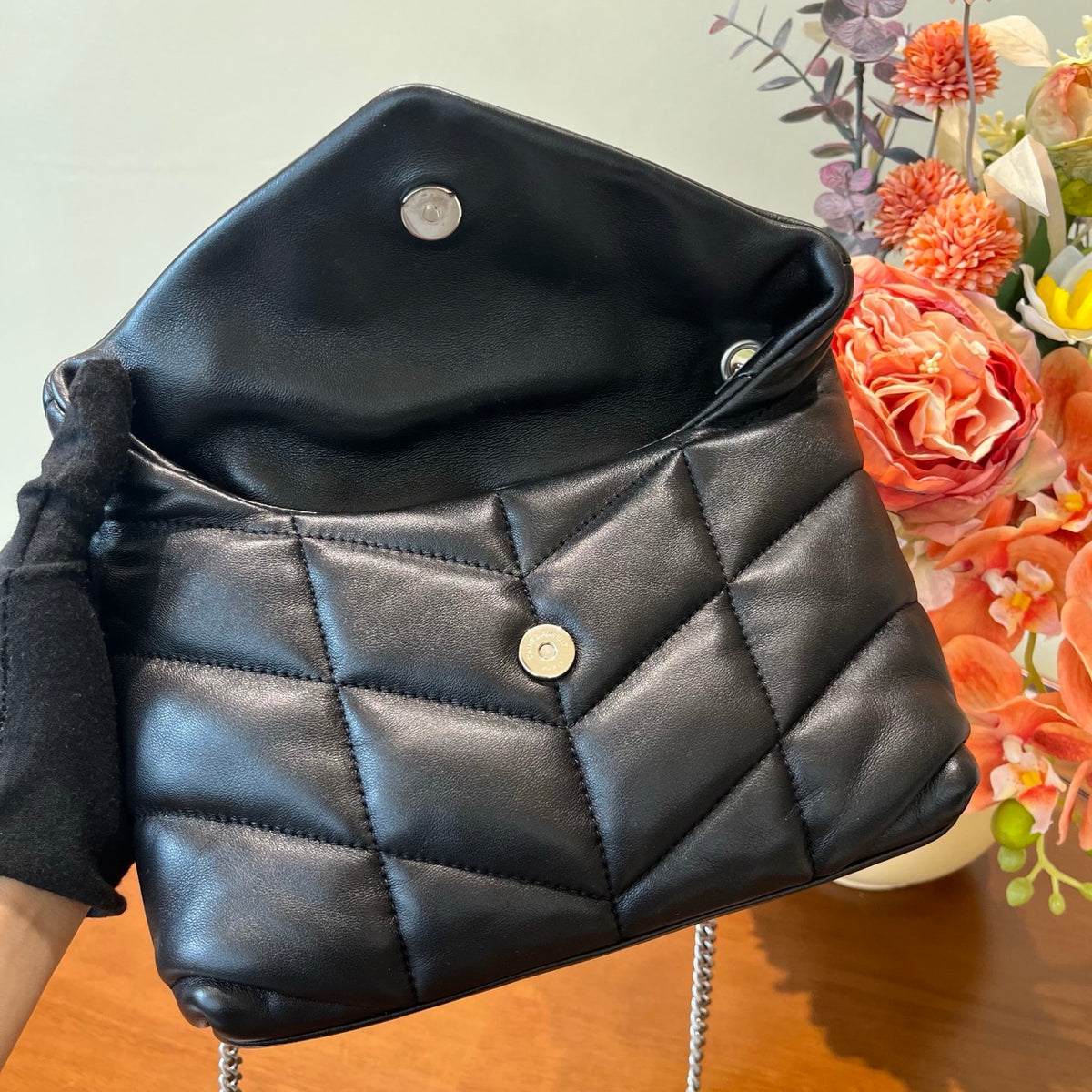 Saint Laurent - Puffer Mini - Leather - Black - (mini)