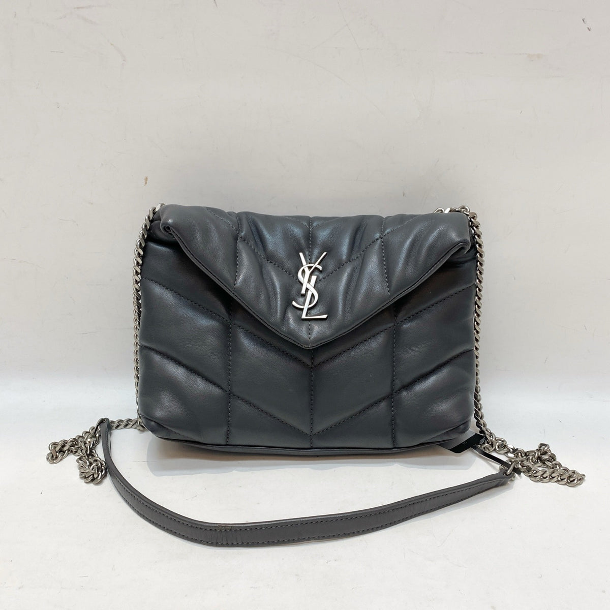 Saint Laurent - Puffer Mini - Leather - Grey - (mini)