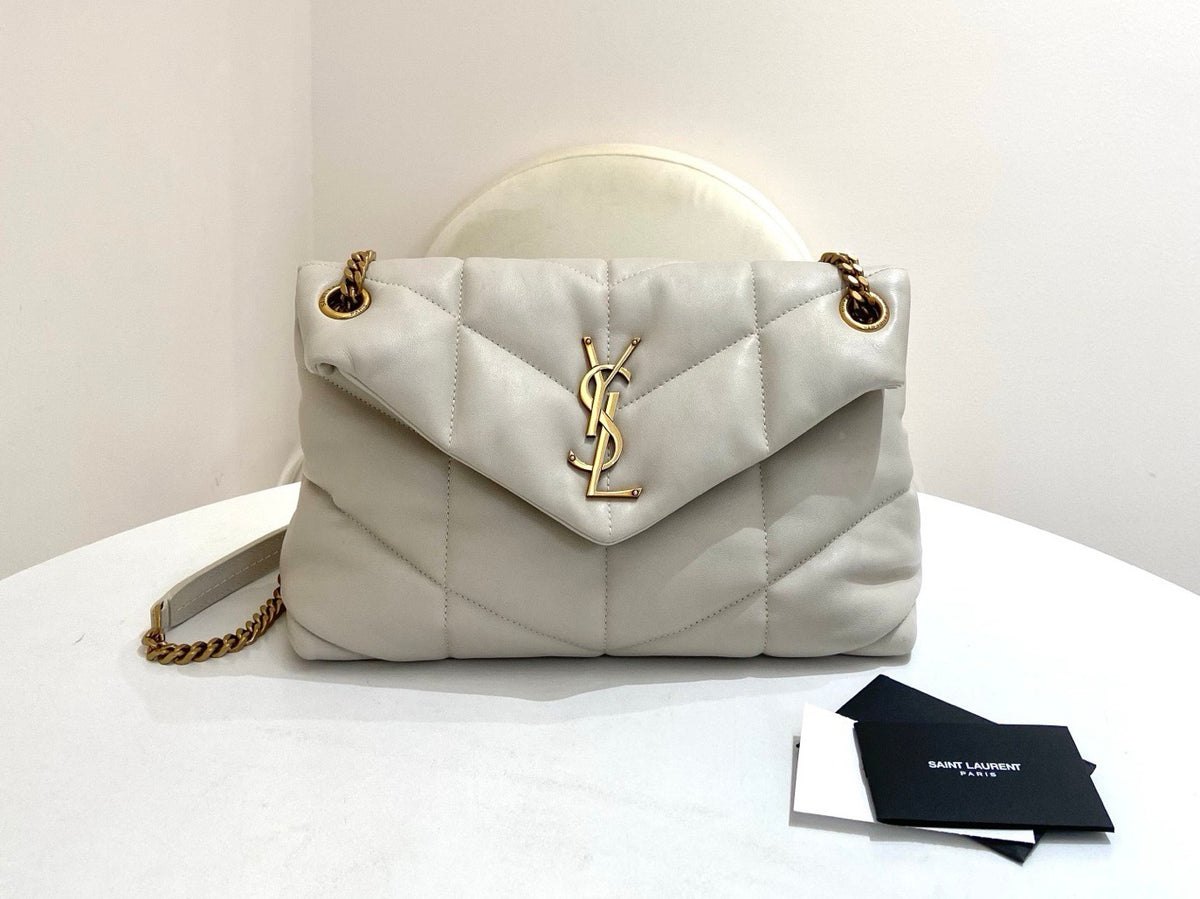 Saint Laurent - Puffer Small - Leather - White - (small)