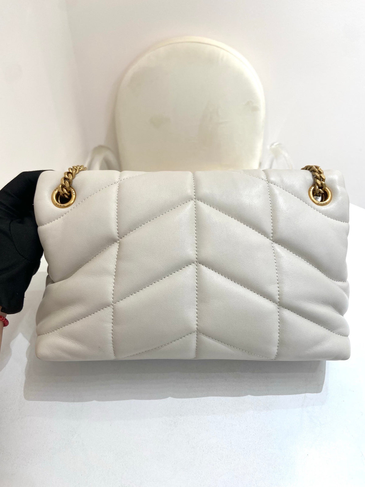 Saint Laurent - Puffer Small - Leather - White - (small)