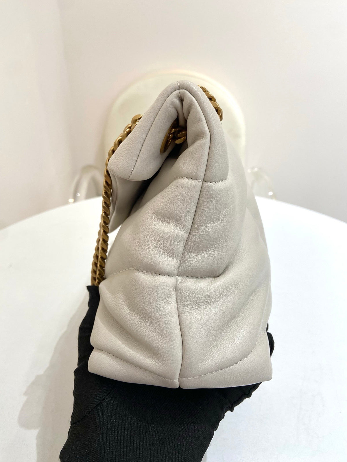 Saint Laurent - Puffer Small - Leather - White - (small)