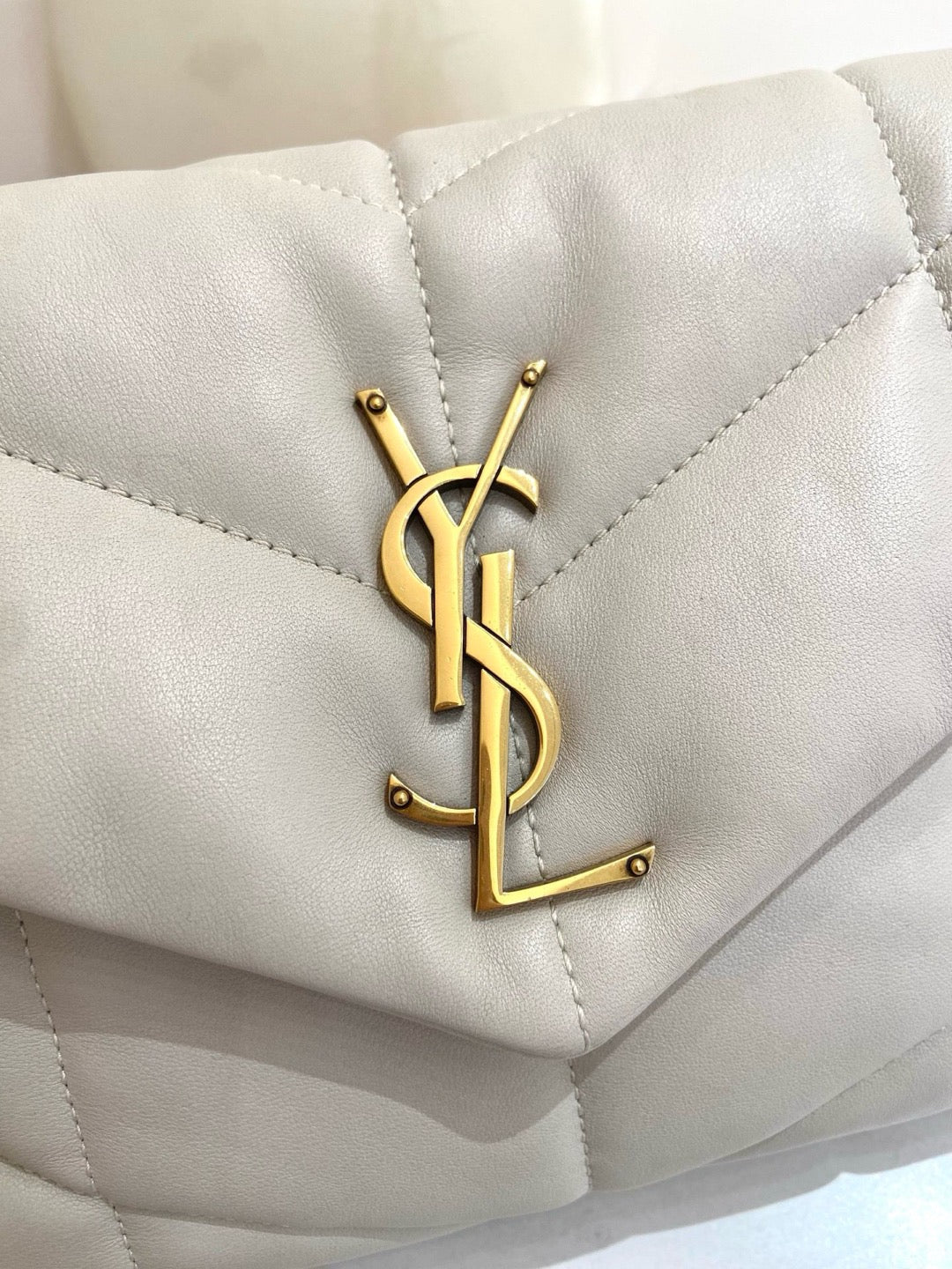Saint Laurent - Puffer Small - Leather - White - (small)