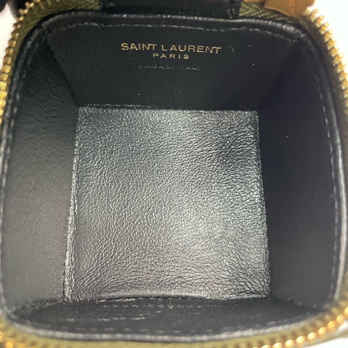 Saint Laurent - Quilted Cube Coin Purse - Patent leather - Green - (mini)