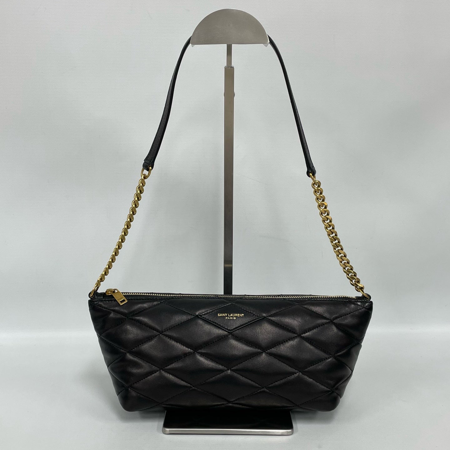 Saint Laurent - Quilted Shoulder Bag - Lambskin leather - Black with Gold-Tone Hardware - (Mini)