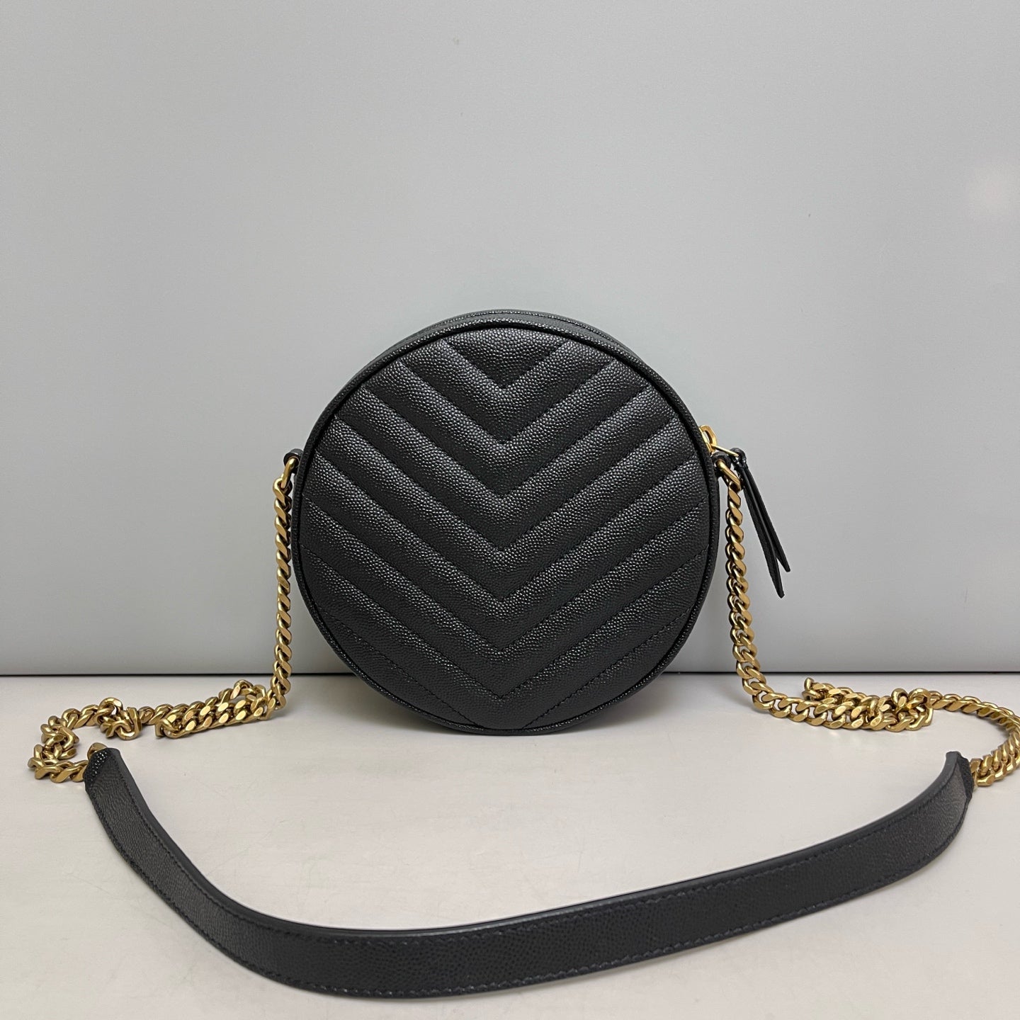 Saint Laurent - Round Bag - Leather - Black - (mini)