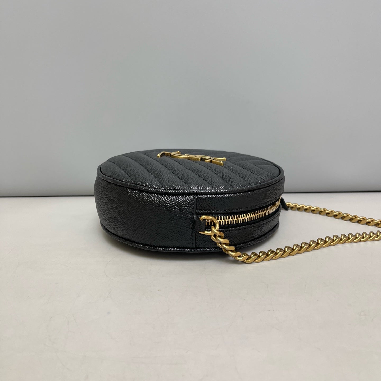 Saint Laurent - Round Bag - Leather - Black - (mini)