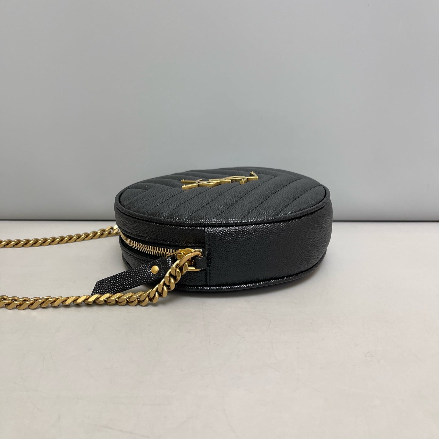 Saint Laurent - Round Bag - Leather - Black - (mini)