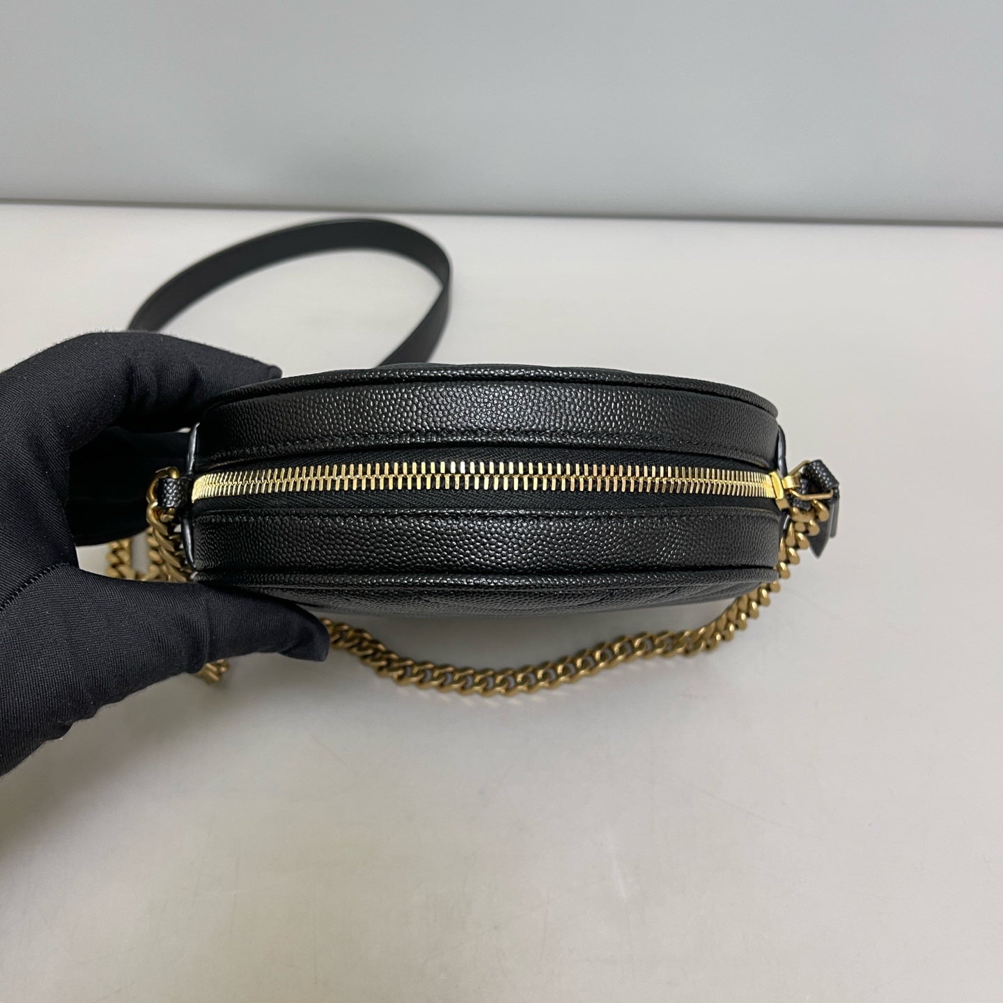 Saint Laurent - Round Bag - Leather - Black - (mini)