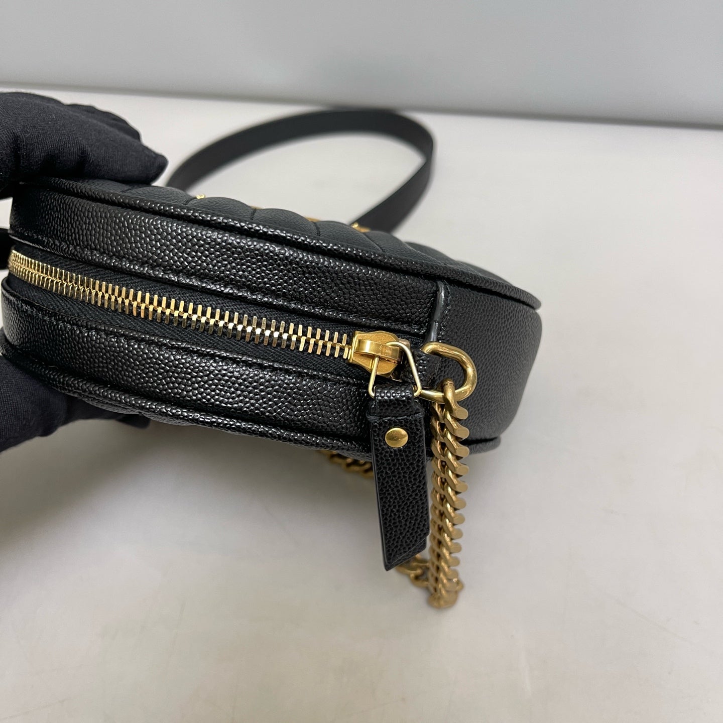 Saint Laurent - Round Bag - Leather - Black - (mini)