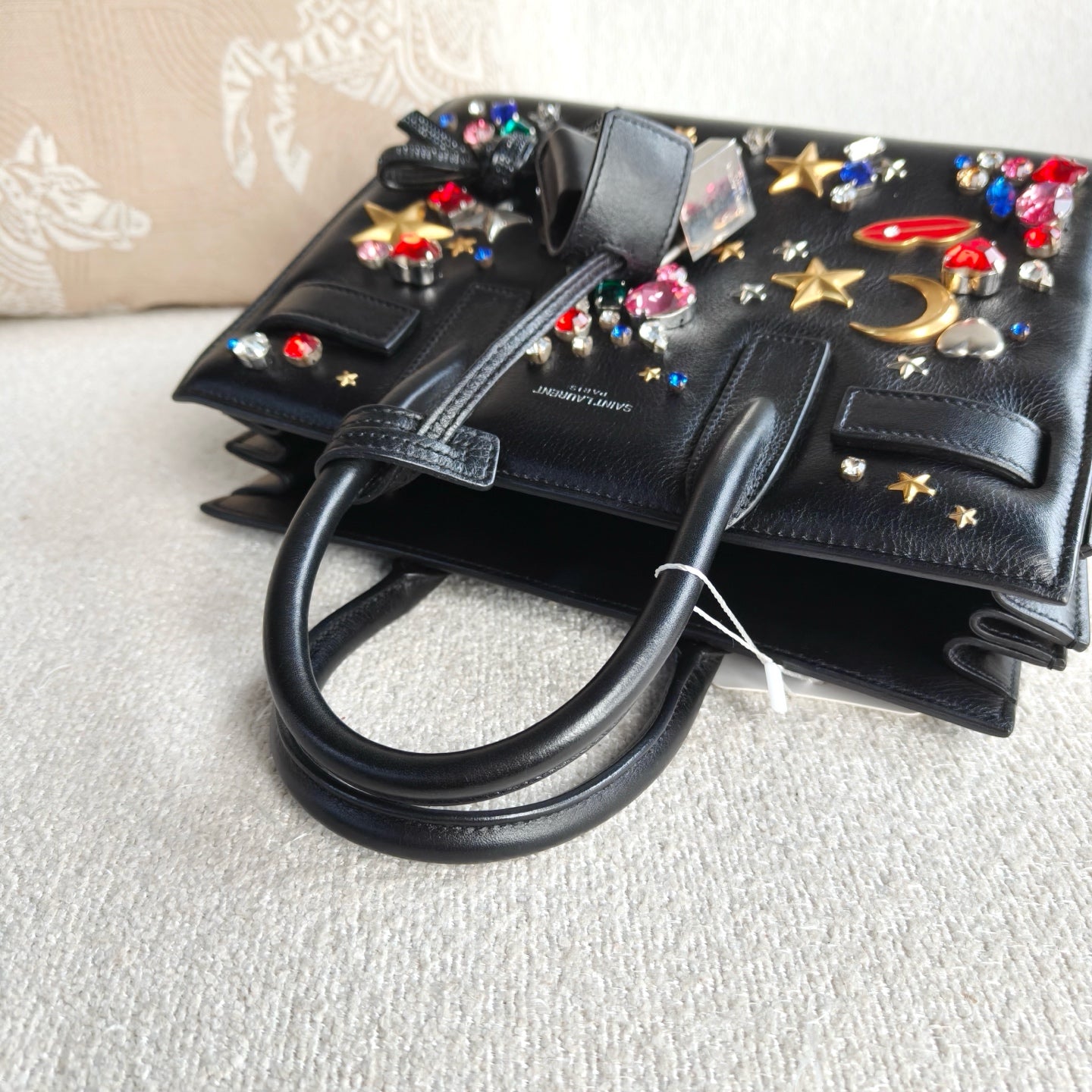Saint Laurent - Sac de Jour Limited Edition Star & Moon Gem - Cowhide leather - Black - (mini)