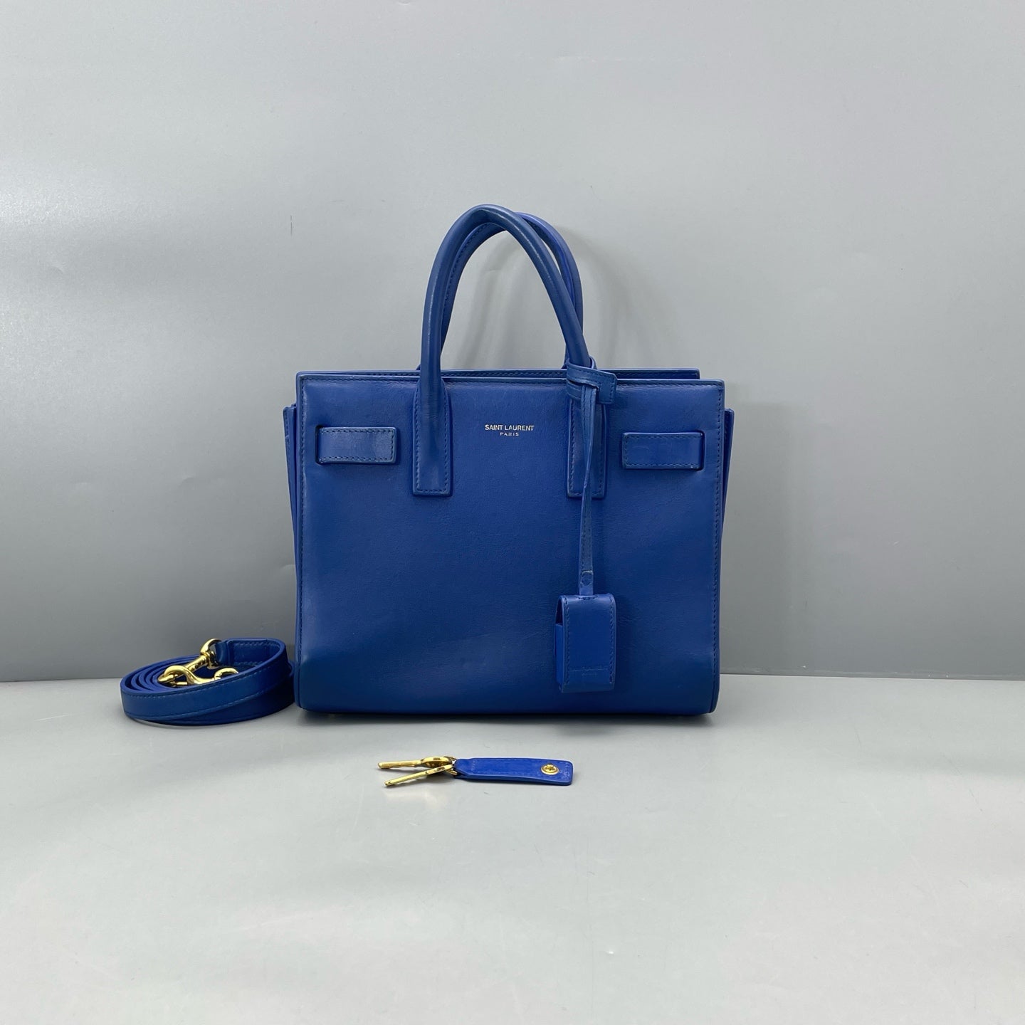 Saint Laurent - Sac de Jour Nano - Leather - Blue - (mini)