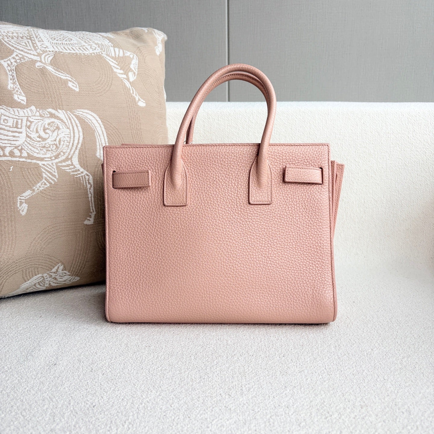 Saint Laurent - Sac de Jour - Pebbled leather - Pink - (small)